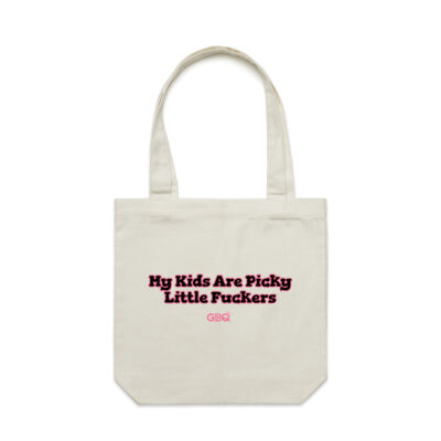My kids are picky little f**kers Tote Bag Thumbnail