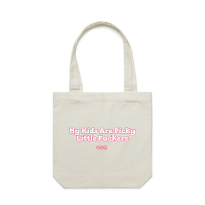 My kids are picky little f**kers Tote Bag Thumbnail